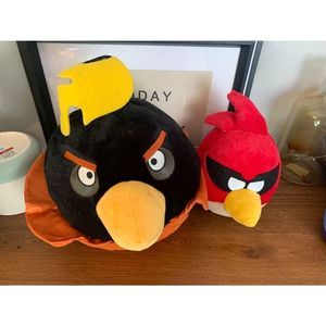Angry Birds jumbo space black red bomber plush